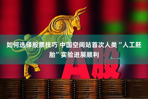 如何选择股票技巧 中国空间站首次人类“人工胚胎”实验进展顺利
